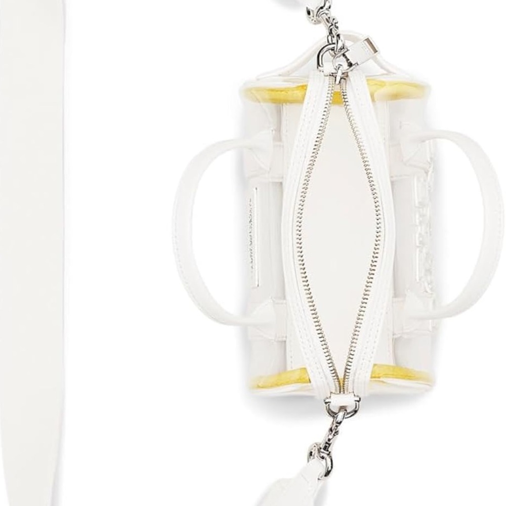 Marc Jacobs The Clear Mini Duffle Bag Women's White Crossbody Top Handle - Picture 5 of 7